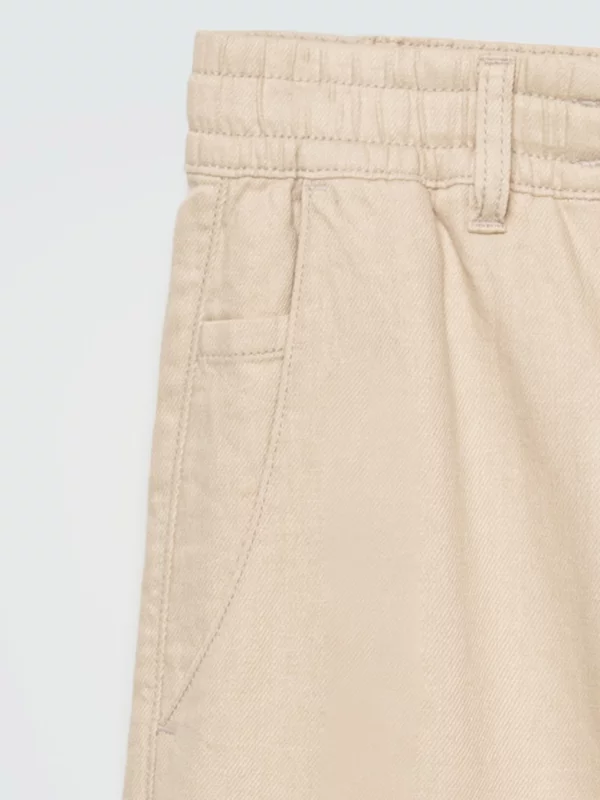 Spodnie męskie lniane perłowe Cabres 103