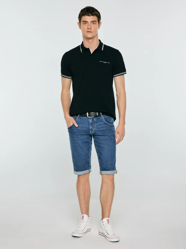 Koszulka męska polo czarna Wladym 906