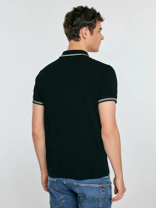 Koszulka męska polo czarna Wladym 906