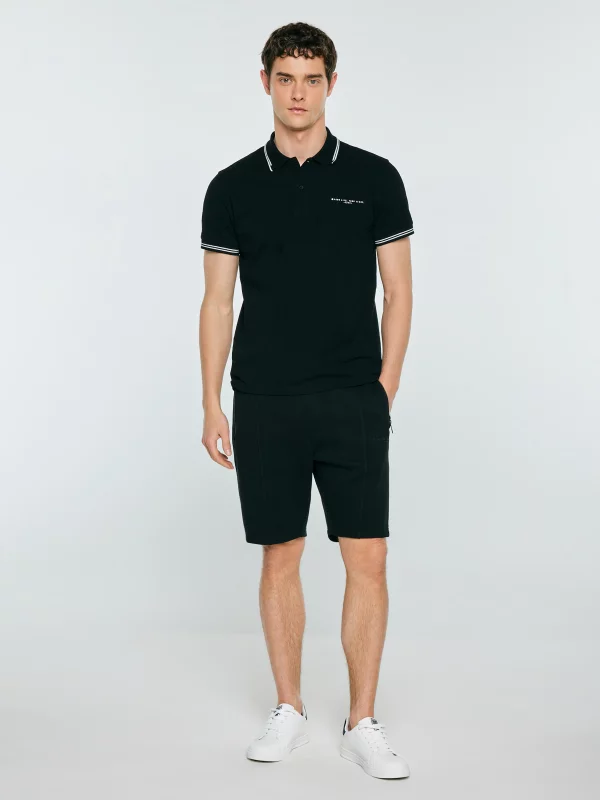 Koszulka męska polo czarna Wladym 906