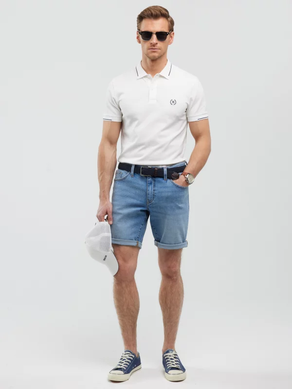 Szorty męskie jeansowe niebieskie Aden 255