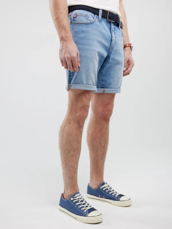 Szorty męskie jeansowe niebieskie Aden 255
