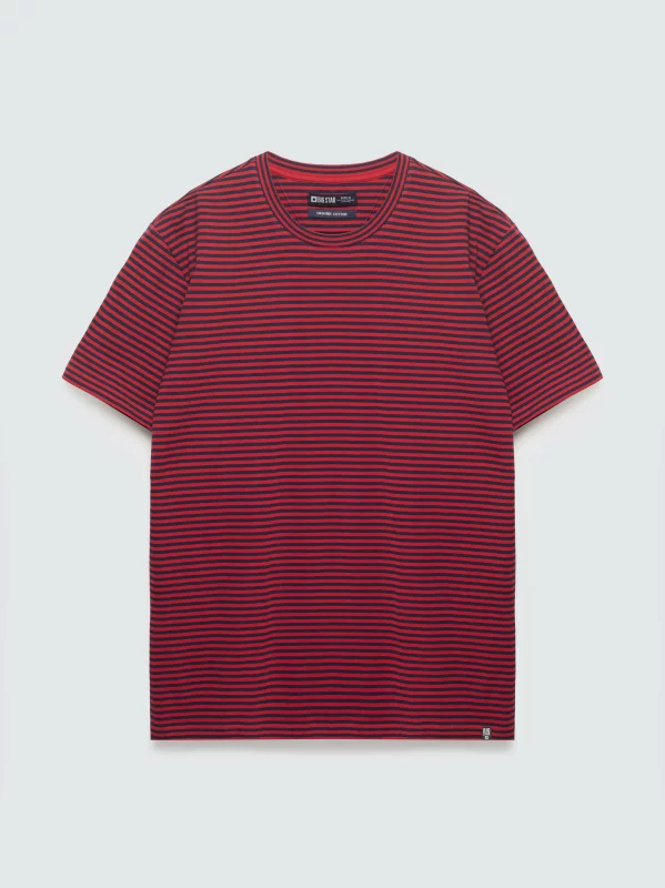 Koszulka męska w paski czerwona Garri 603