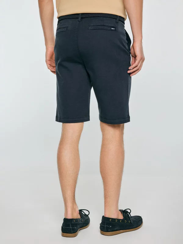 Szorty męskie chinosy granatowe Rosson 403