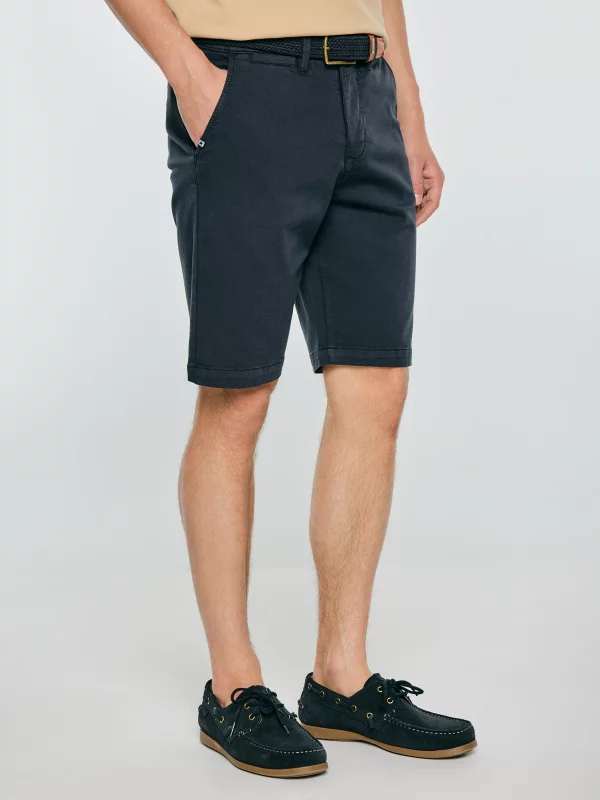 Szorty męskie chinosy granatowe Rosson 403