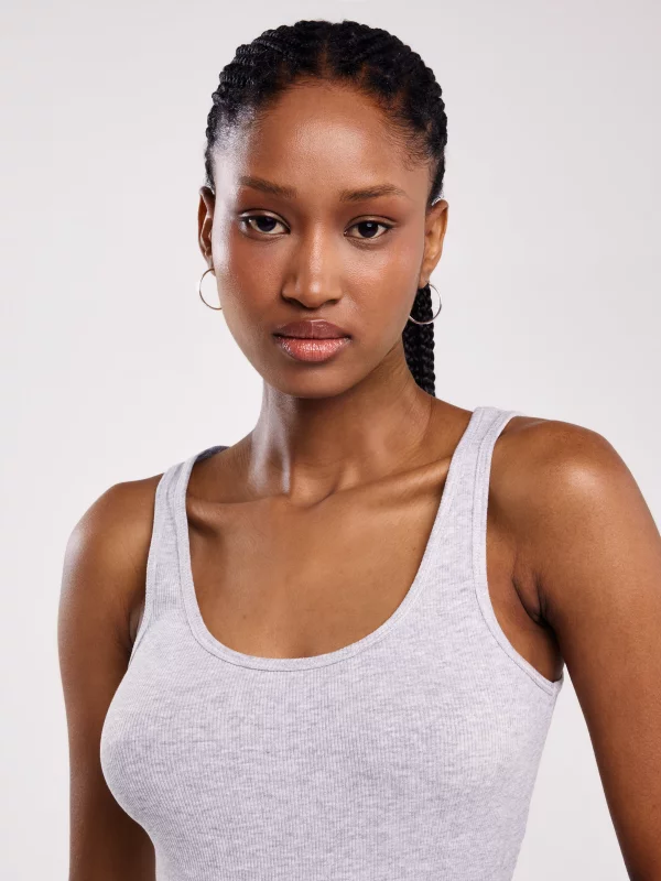 Koszulka damska na ramiączkach szara Alena 901