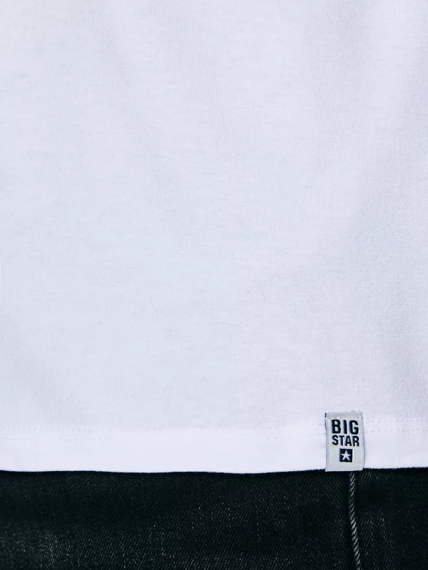 Koszulka męska slim bez rękawów biała Dero 101