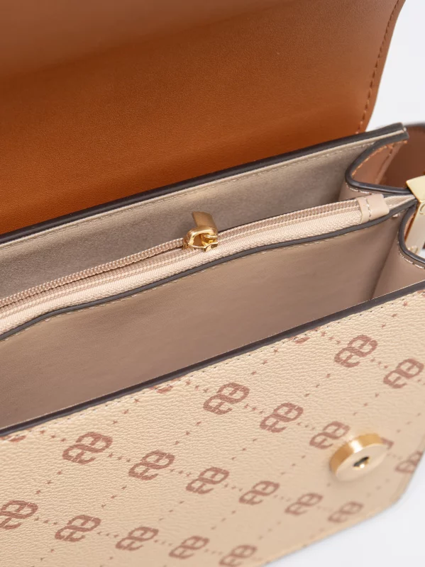 Torebka damska na pasku elegancka brązowa Elorina 802