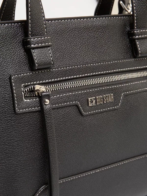 Torebka damska do ręki z dodatkowym paskiem czarna Marana 906