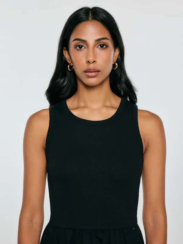 Sukienka damska midi bawełniana czarna Kamasi 906