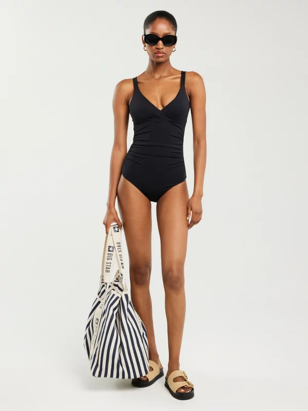 Kostium kąpielowy jednoczęściowy czarny Sallsa 906