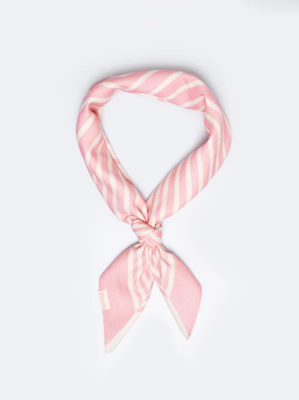 Apaszka damska z wiskozy różowo-kremowa Verdia 601