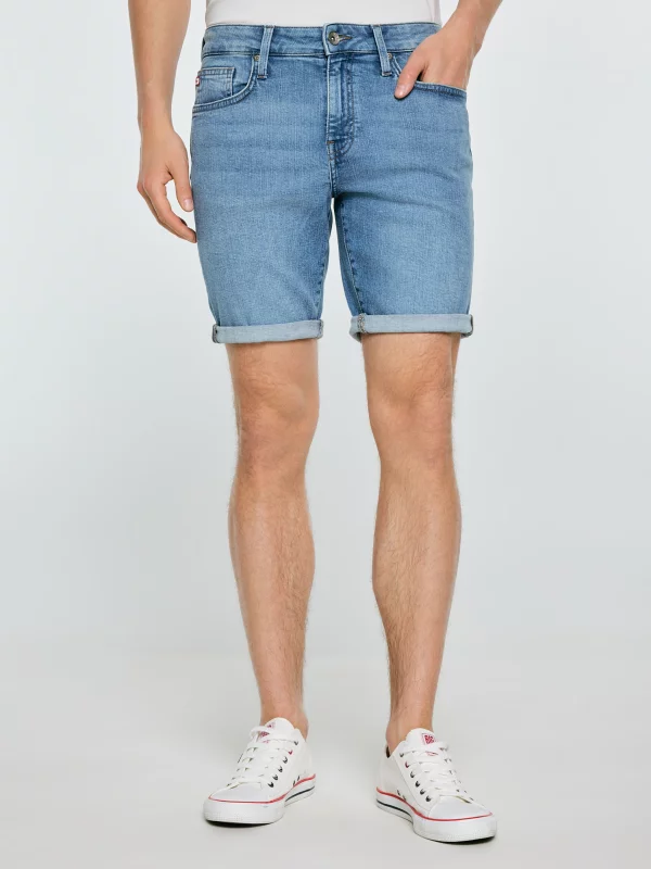 Szorty męskie jeansowe niebieskie Aden 268