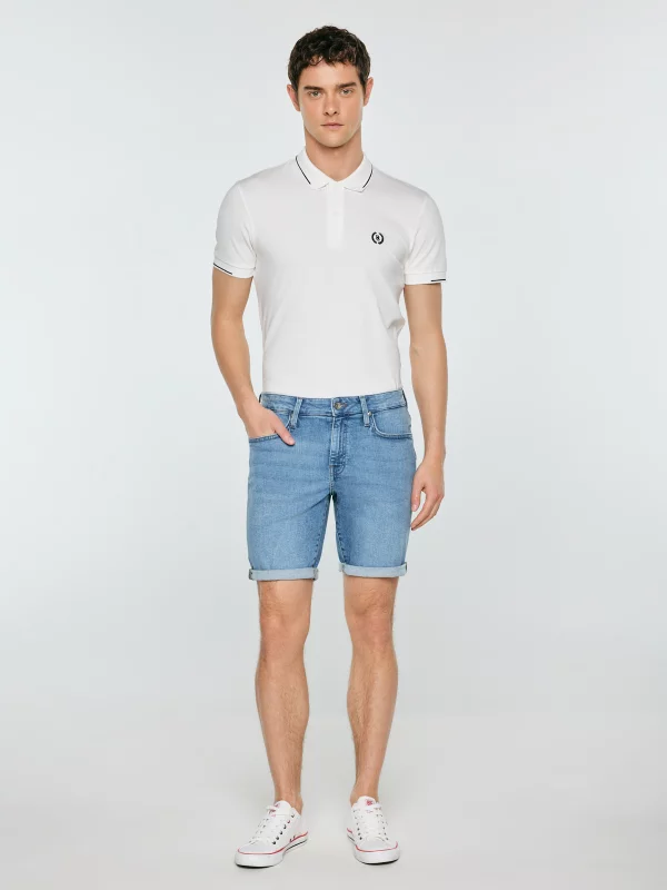 Szorty męskie jeansowe niebieskie Aden 268