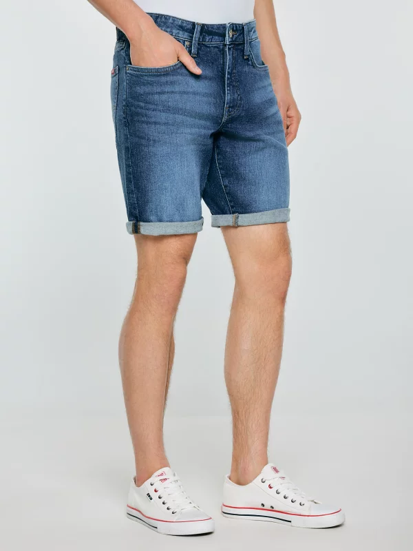 Szorty męskie jeansowe niebieskie Aden 449