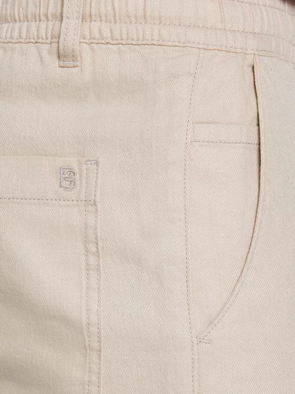 Spodnie męskie lniane perłowe Cabres 103