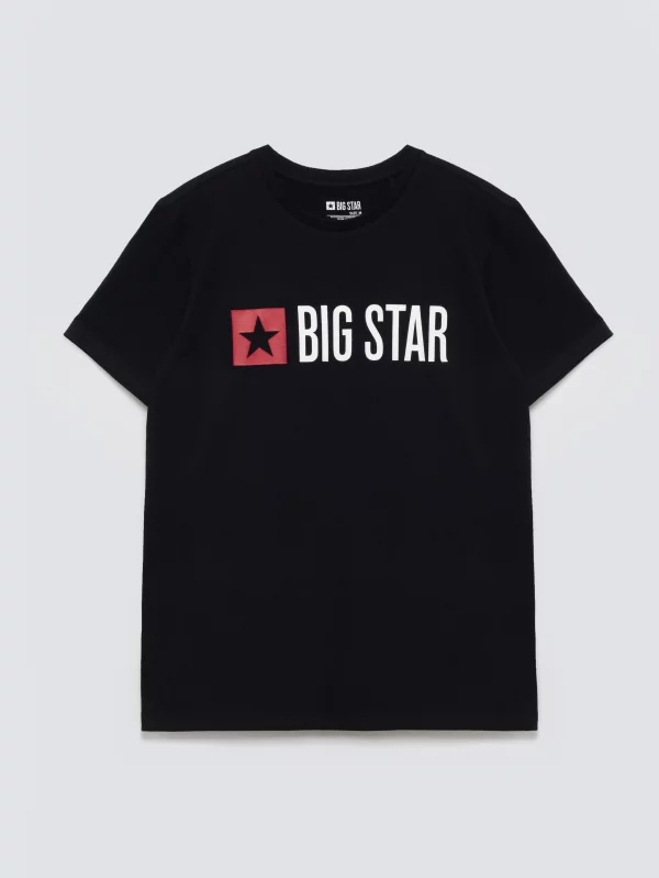 Koszulka męska z logo BIG STAR czarna Quado 906