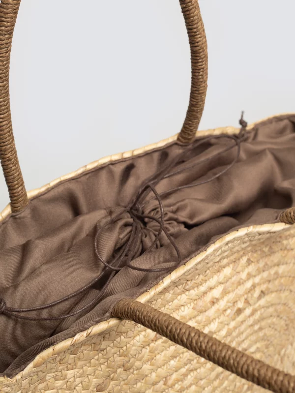 Torebka damska pleciona beżowa Haiti 801