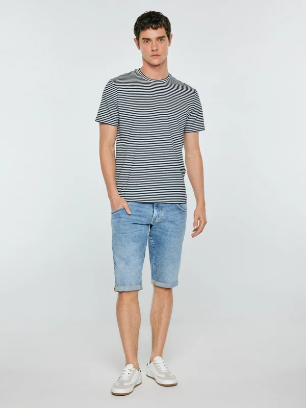 Szorty męskie jeansowe niebieskie Conner 298