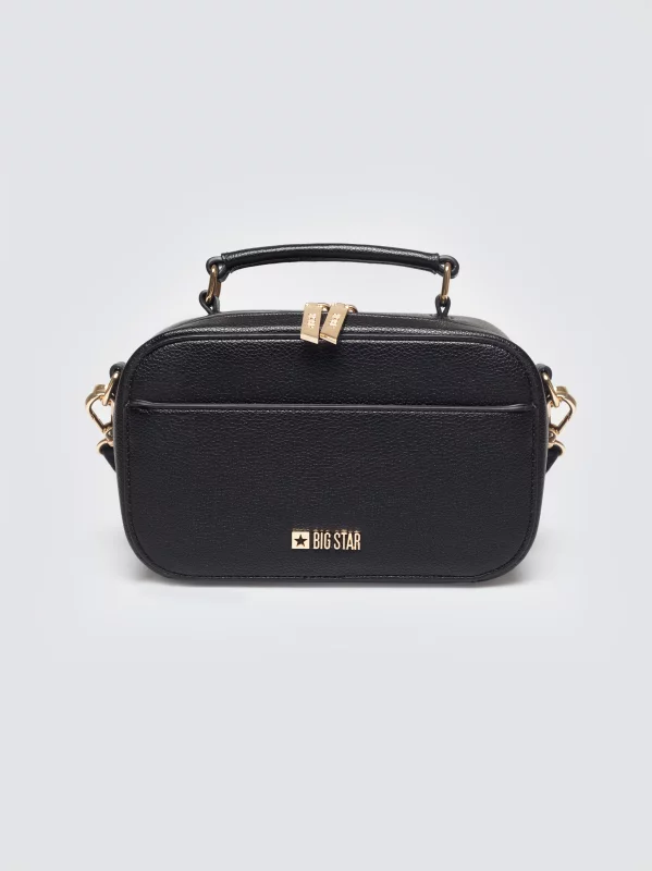 Torebka damska do ręki z dwoma dodatkowymi paskami czarna Maro 906