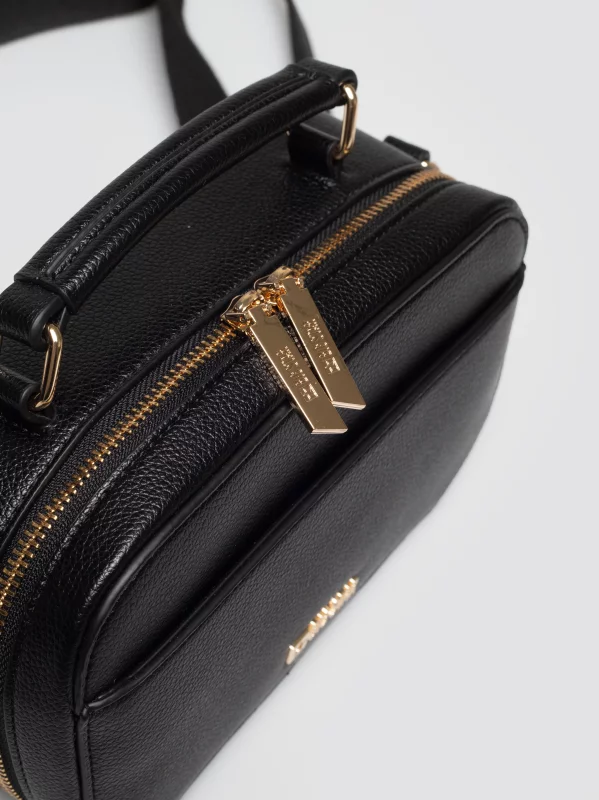 Torebka damska do ręki z dwoma dodatkowymi paskami czarna Maro 906