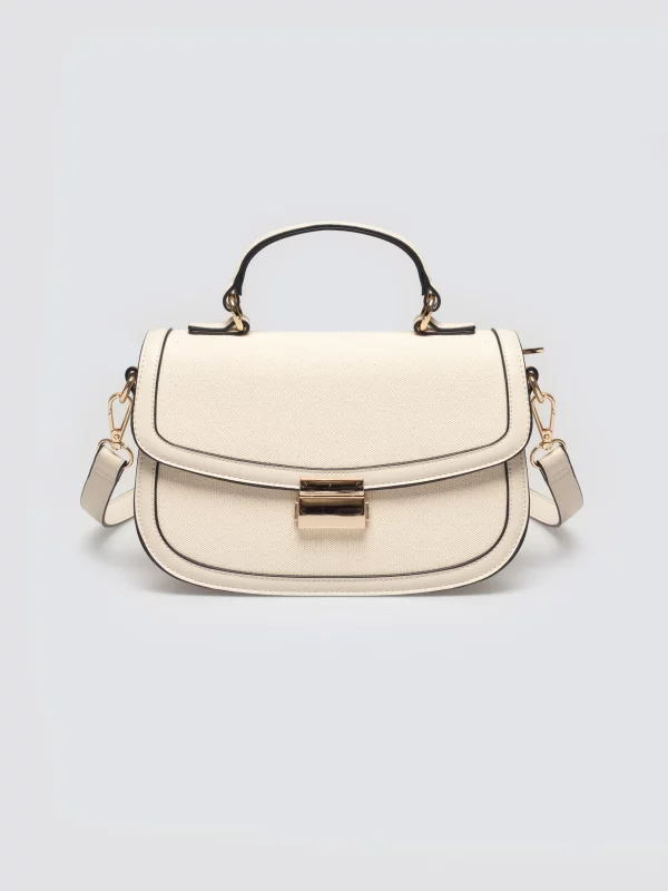 Torebka damska do ręki z dodatkowym paskiem beżowa Zahari 801