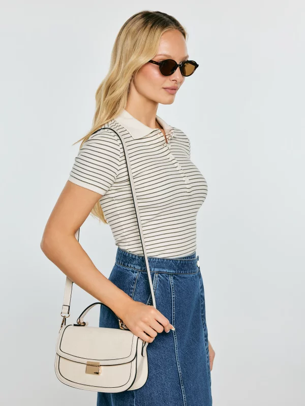 Torebka damska do ręki z dodatkowym paskiem beżowa Zahari 801