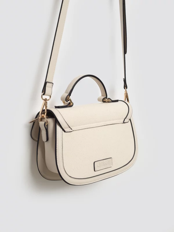 Torebka damska do ręki z dodatkowym paskiem beżowa Zahari 801