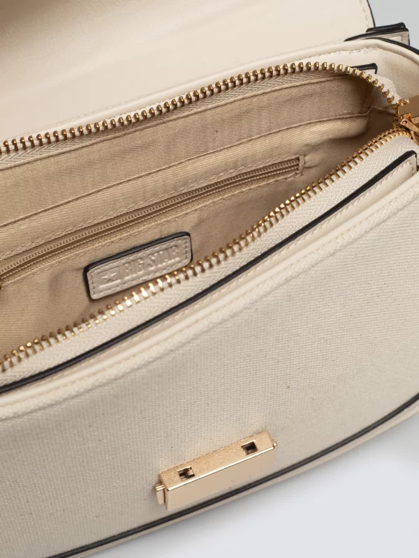 Torebka damska do ręki z dodatkowym paskiem beżowa Zahari 801