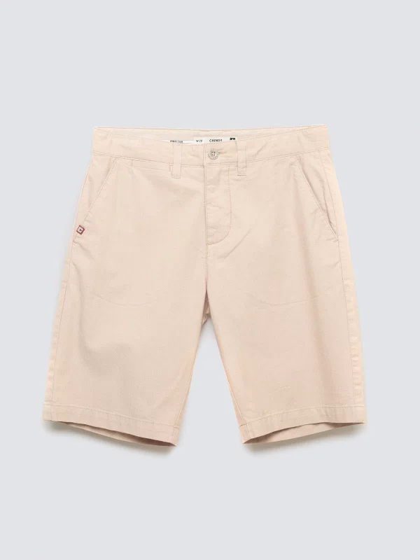 Szorty męskie chinosy jasnobeżowe Rossino 800