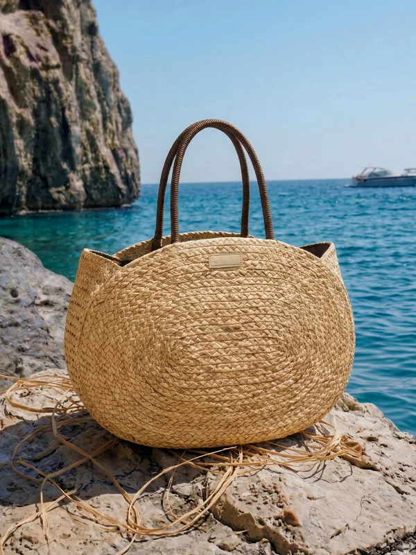 Torebka damska pleciona beżowa Haiti 801