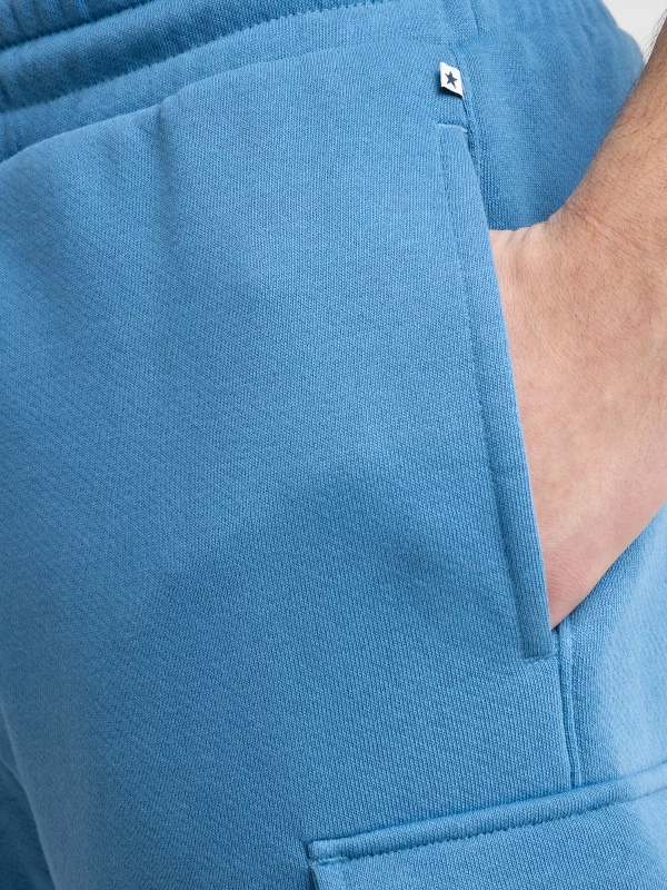 Szorty męskie dresowe niebieskie Mandos 402