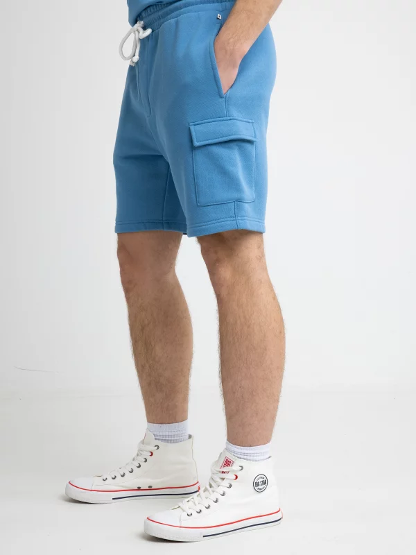 Szorty męskie dresowe niebieskie Mandos 402