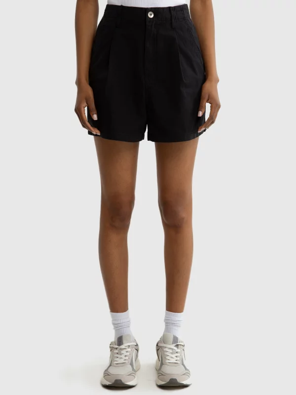 Szorty damskie bawełniane czarne Elia 906