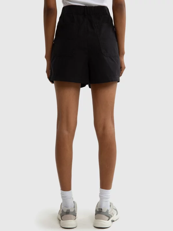 Szorty damskie bawełniane czarne Elia 906