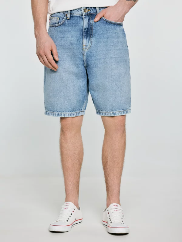 Szorty męskie jeansowe niebieskie Deneez 190