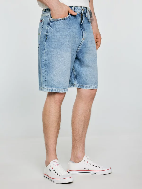 Szorty męskie jeansowe niebieskie Deneez 190