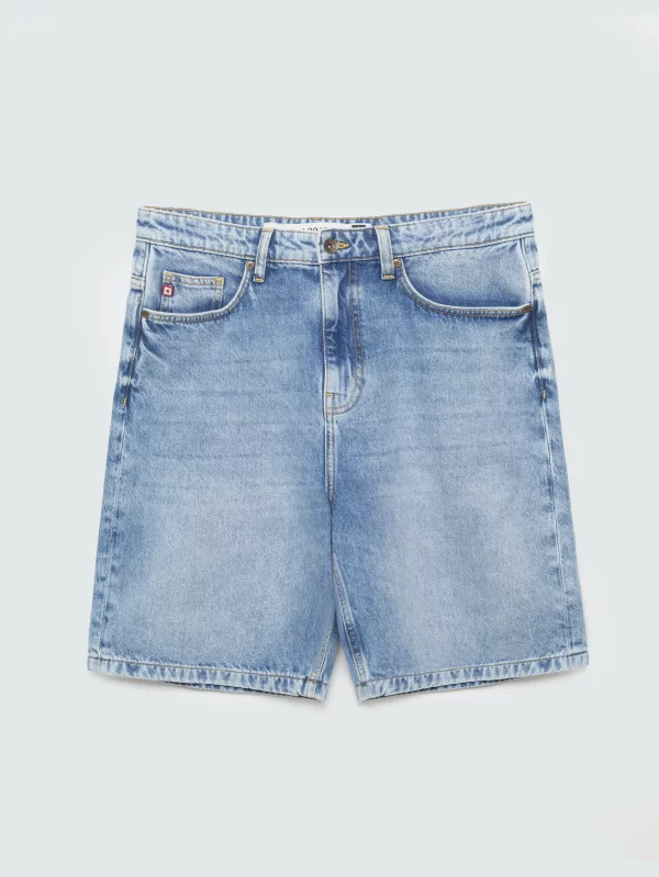 Szorty męskie jeansowe niebieskie Deneez 190