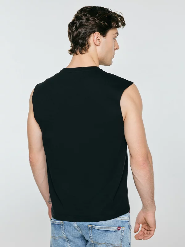 Koszulka męska bez rękawów czarna Irrer 907