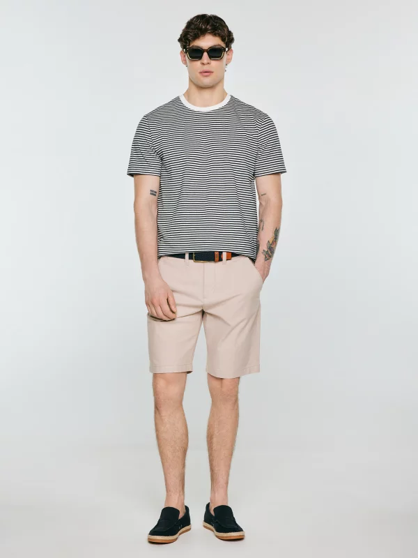 Szorty męskie chinosy jasnobeżowe Rossino 800