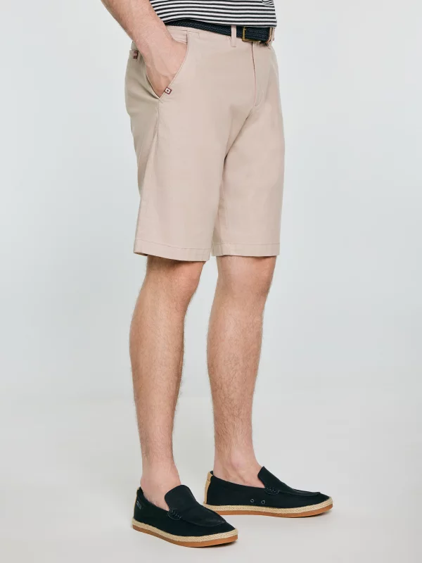 Szorty męskie chinosy jasnobeżowe Rossino 800