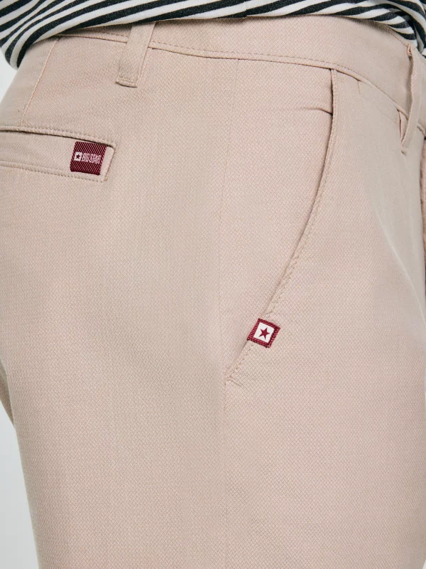 Szorty męskie chinosy jasnobeżowe Rossino 800