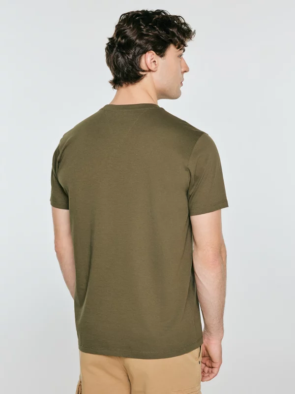 Koszulka męska z nadrukiem khaki Oliver 303