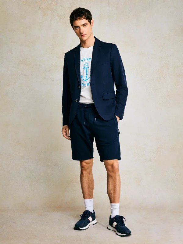 Marynarka męska lniana granatowa Sevan 403