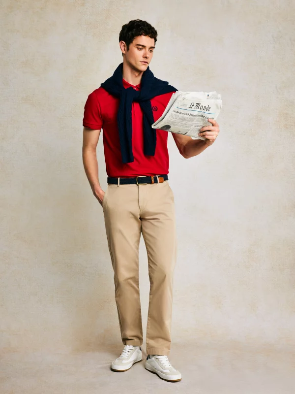 Spodnie męskie chinosy beżowe Trevor 801