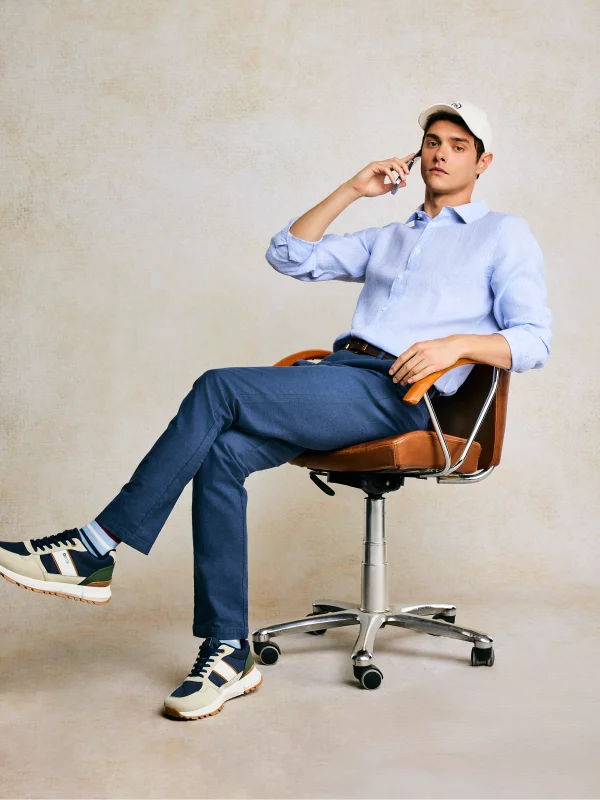 Sneakersy męskie granatowe TT174197 403