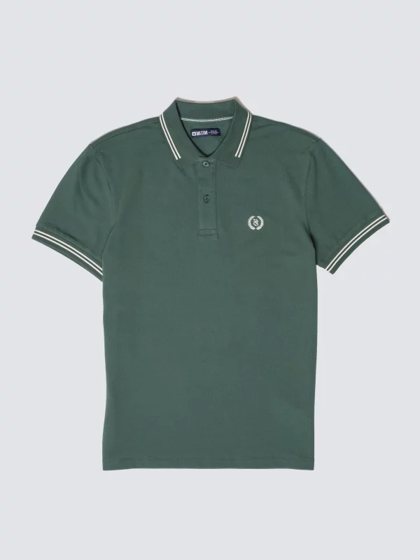Koszulka męska polo zielona Poller 304