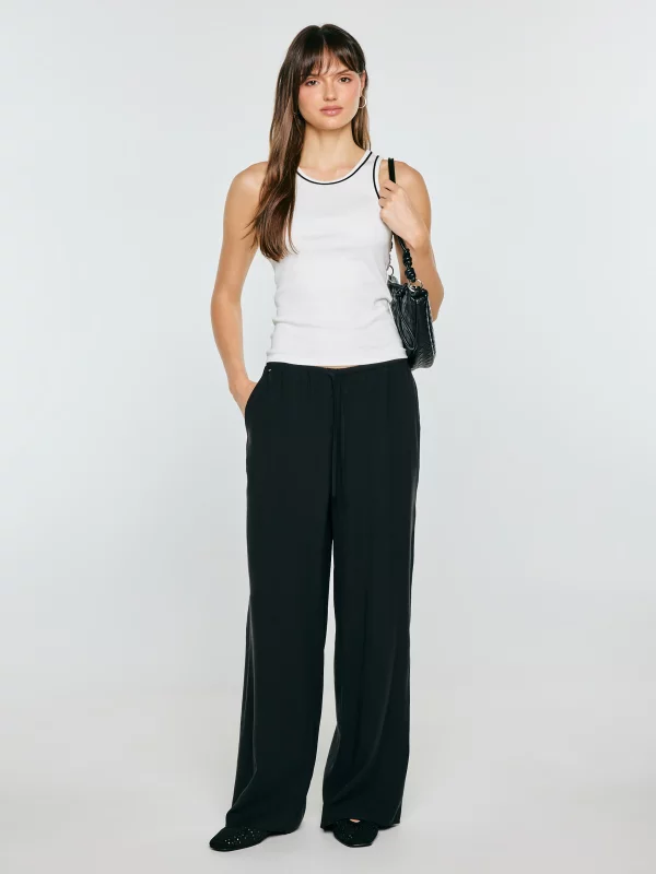 Spodnie damskie wide czarne Arakia 906