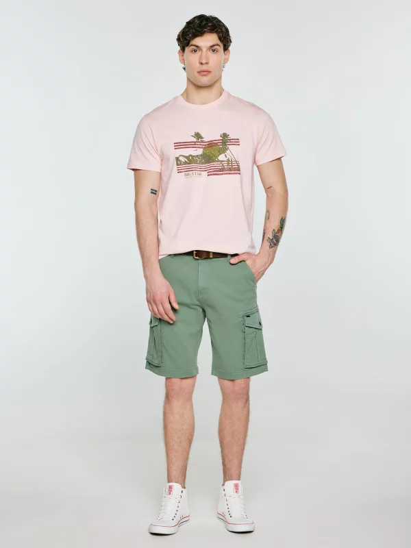 Koszulka męska z nadrukiem różowa Regger 600