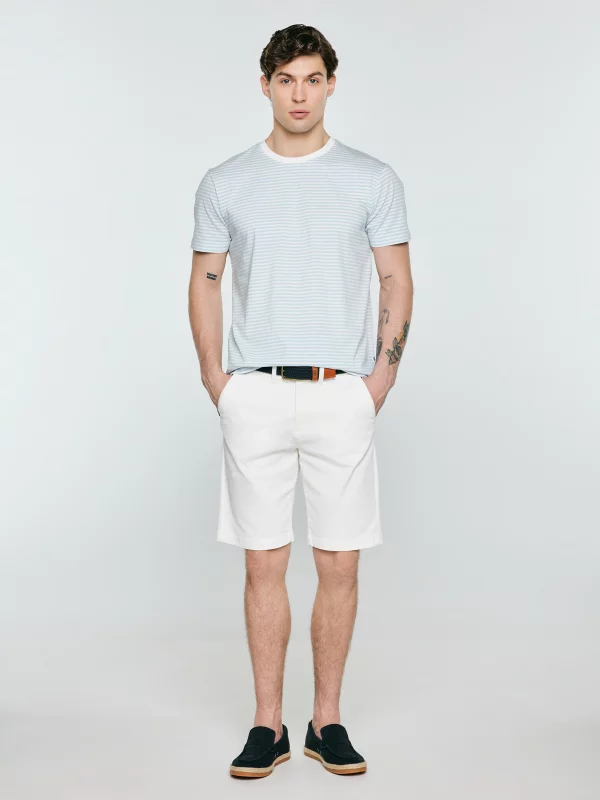 Koszulka męska w paski błękitna Oler 400